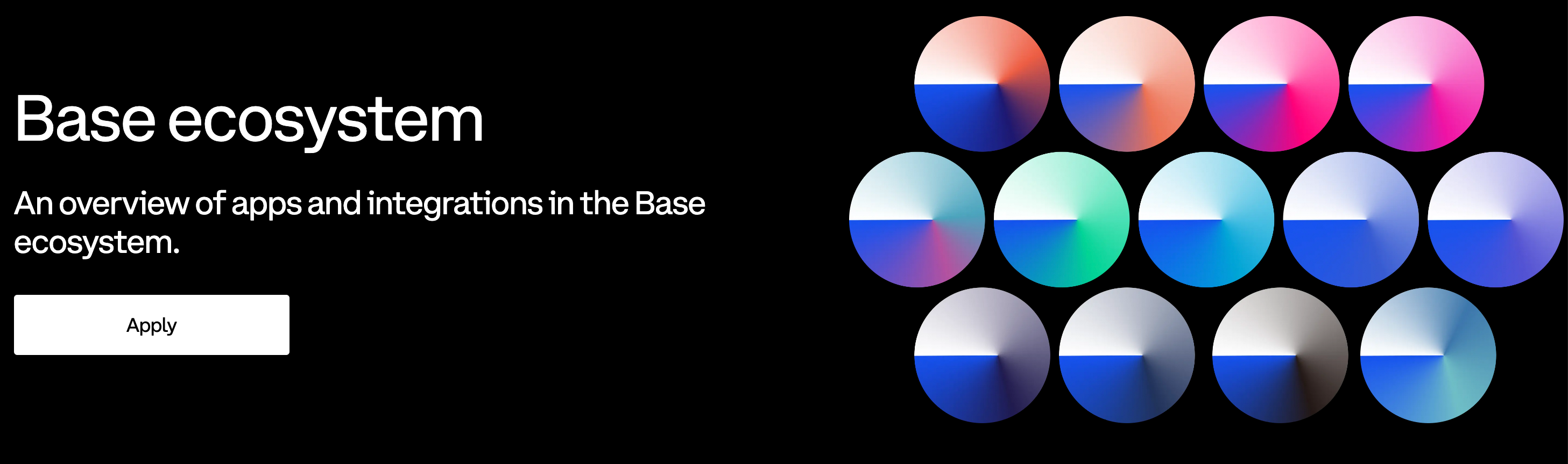 A screenshot of the Base (Coinbase) ecosystem